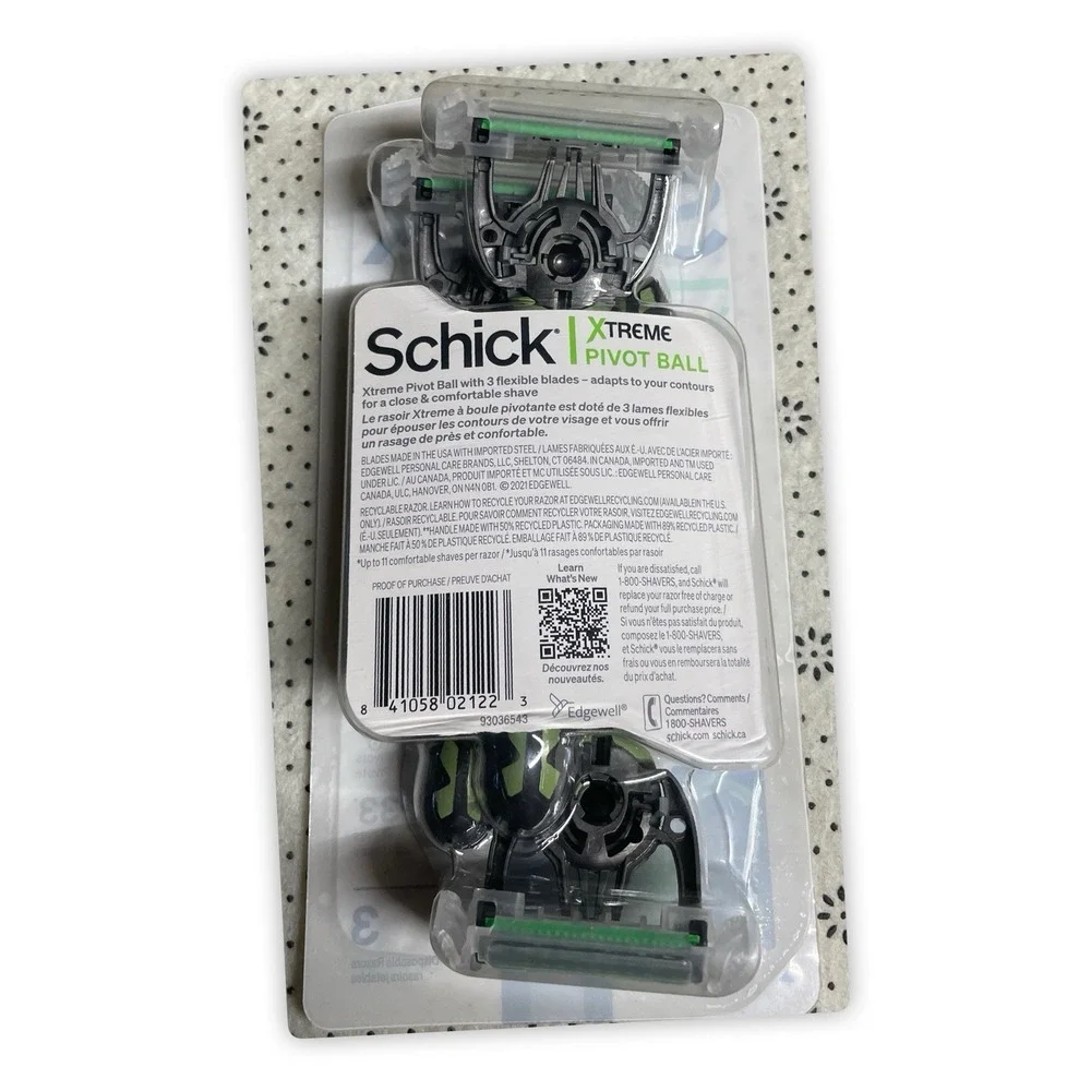 Schick Xtreme Pivot Ball Disposable Razors, 5 Packs Of 3‎